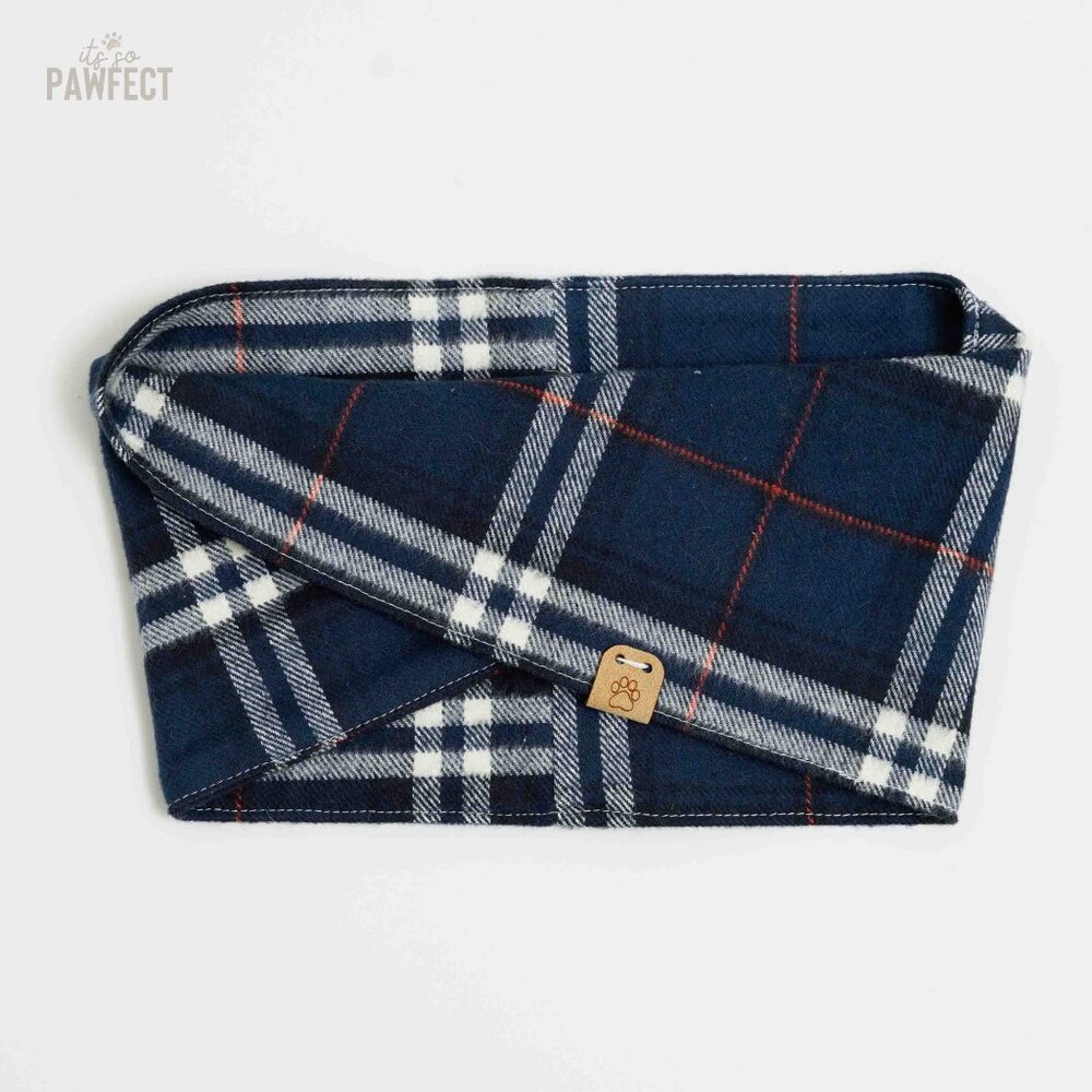 Medium Flannel Dog Bandana Infinity Scarf for Small to Medium Breeds - Picture 8 of 11